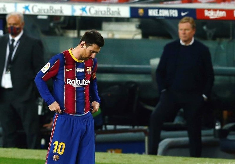 El tobillo es lo que alargará el descanso de Messi. EFE/Archivo