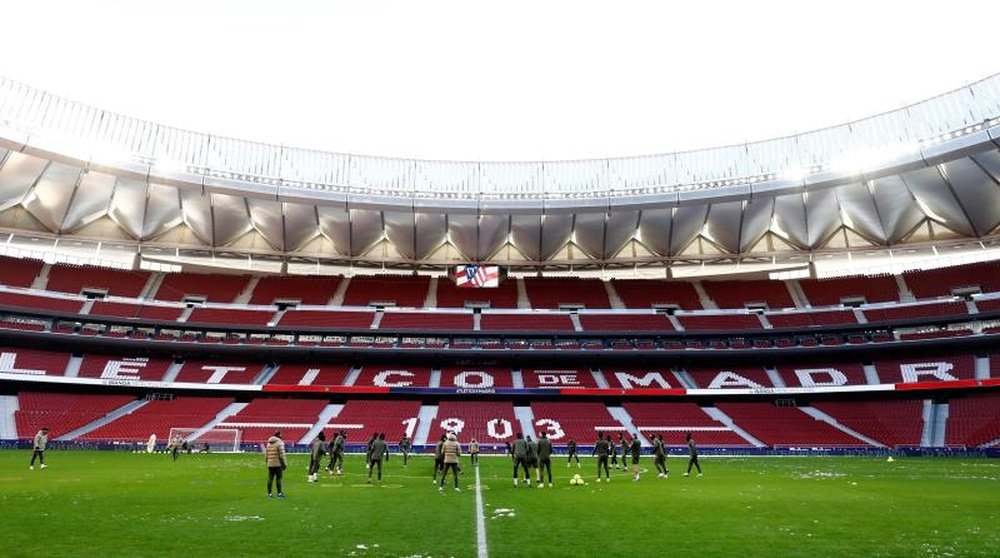 L'état du Wanda Metropolitano après le passage de Filomena. EFE