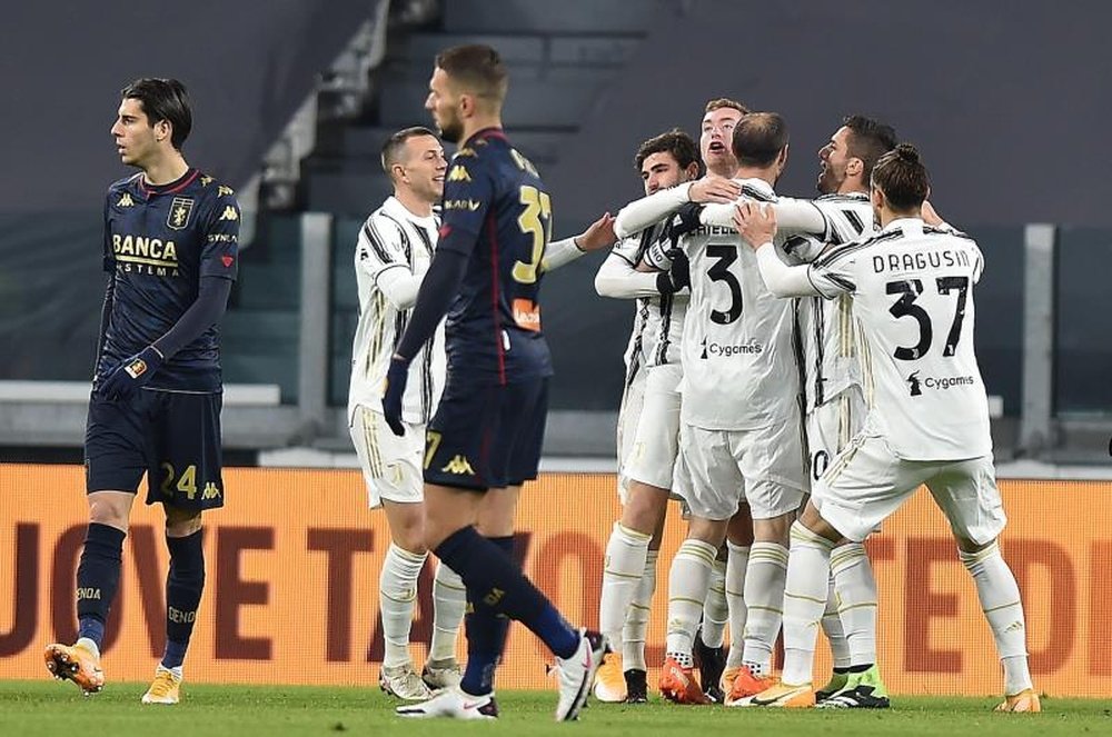 La Juventus file en quart en souffrant contre Genoa. EFE