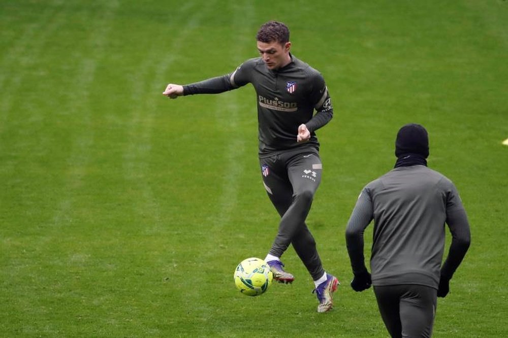 Trippier trained with his teammates despite being banned. AFP