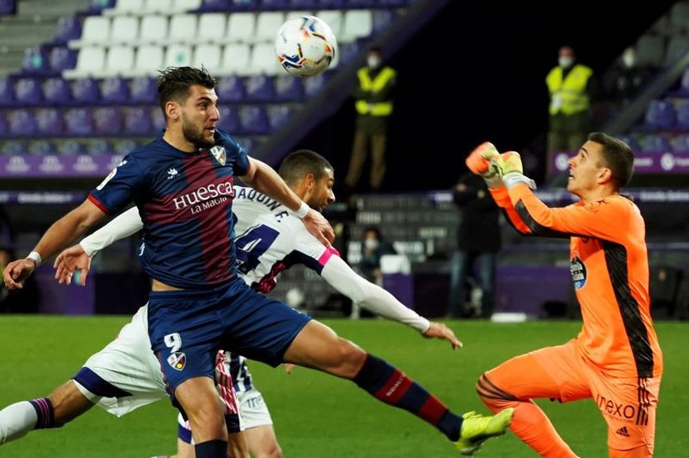 Rafa Mir hizo un 'hat trick' contra el Valladolid. EFE