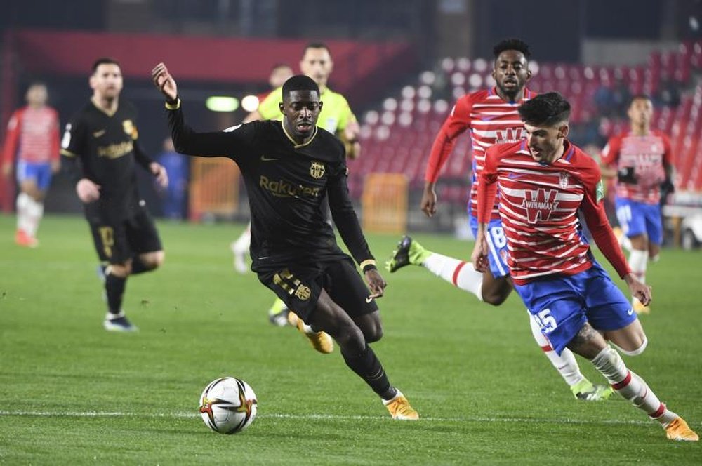 Laporta sous le charme d'Ousmane Dembélé. EFE
