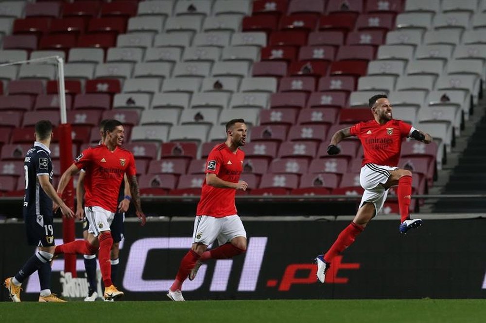 Darwin Núñez pone al Benfica con un pie en la final. EFE