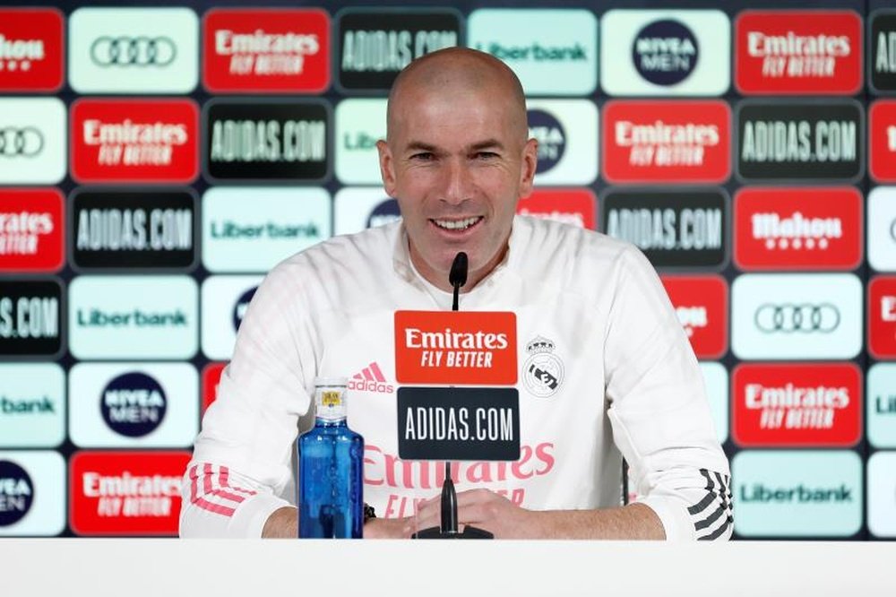 Zidane foi perguntado sobre Mbappé em coletiva. EFE