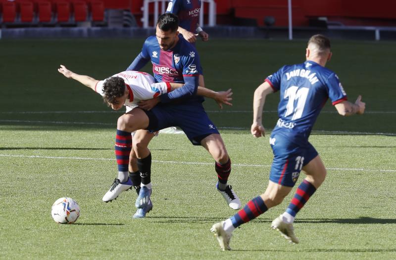 El Sevilla venció por la mínima a la SD Huesca