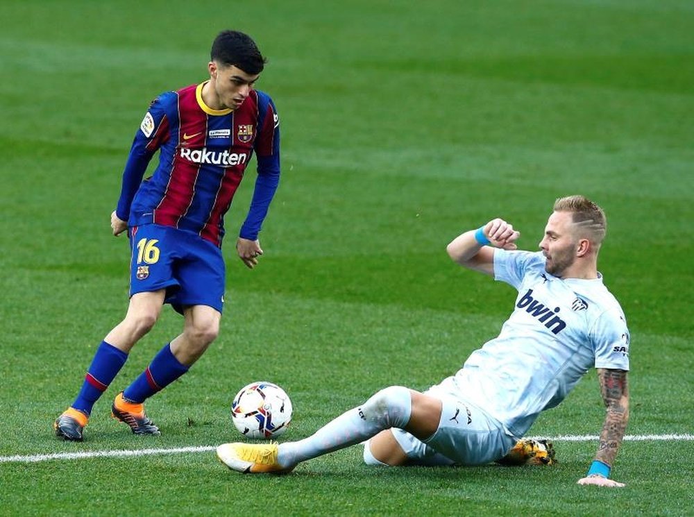 Pedri é um dos destaques do Barça na temporada. AFP