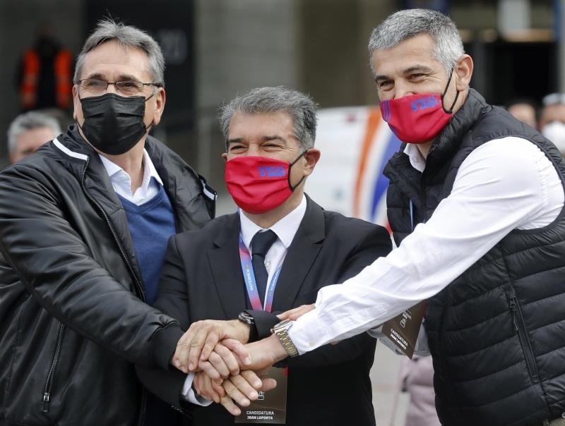 El aval, un problema para Laporta. AFP