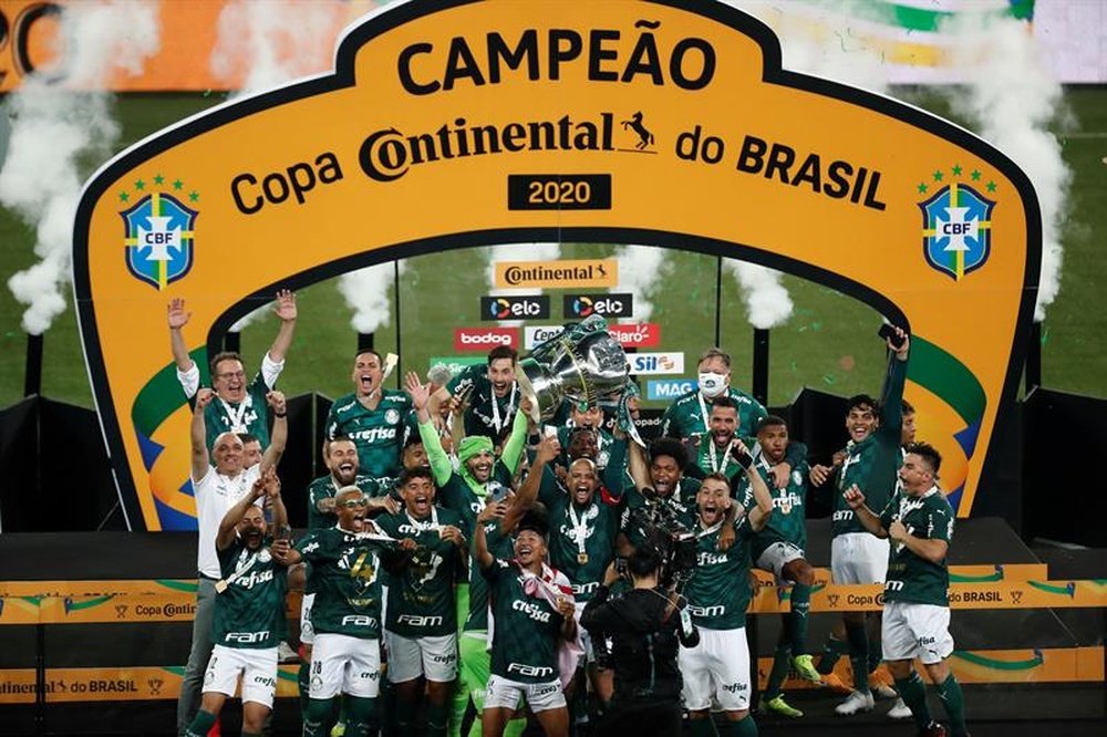 Palmeiras conquistou seu quarto título da Copa do Brasil. EFE/Sebastião Moreira