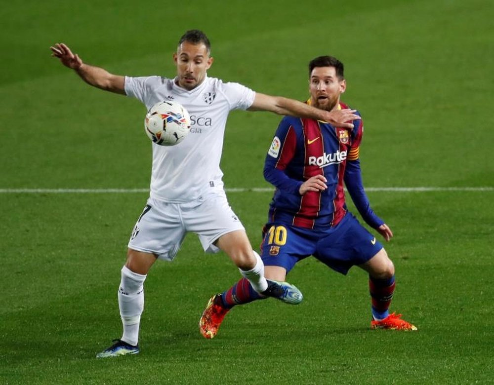 Messi e o seu domínio completo dos protagonismos no Barcelona. EFE