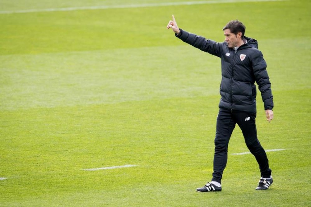 Marcelino a rappelé les deux finales de la Coupe en avril dernier. EFE