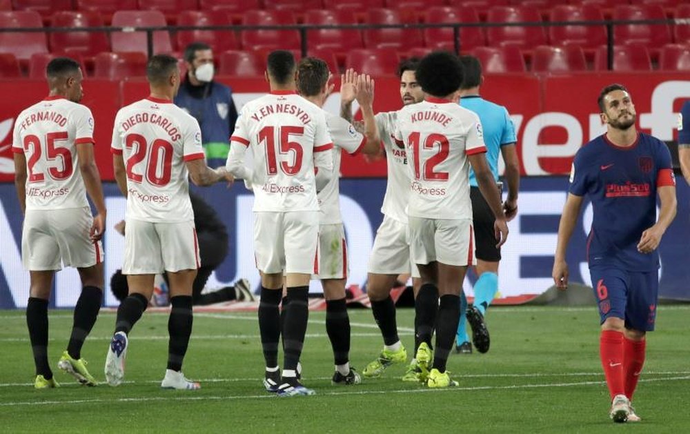 Sevilla pode superar sua melhor participação em uma edição do Campeonato Espanhol. EFE/Julio Muñoz