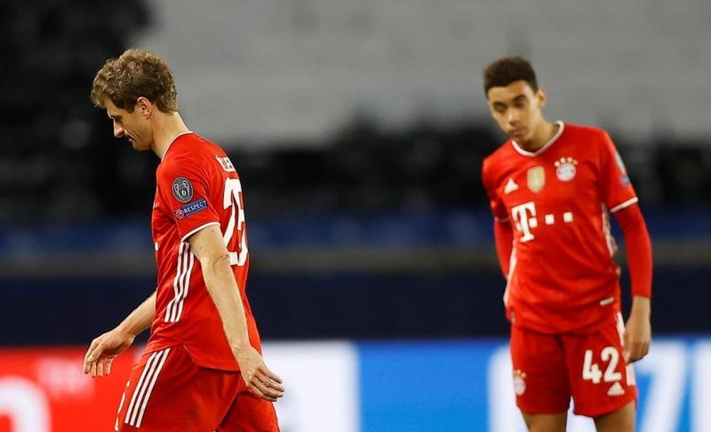 Bayern Munich beat PSG on the night, but got knocked out of the CL. EFE