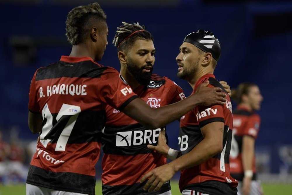 Flamengo vence a segunda e domina o Grupo G da Libertadores. AFP