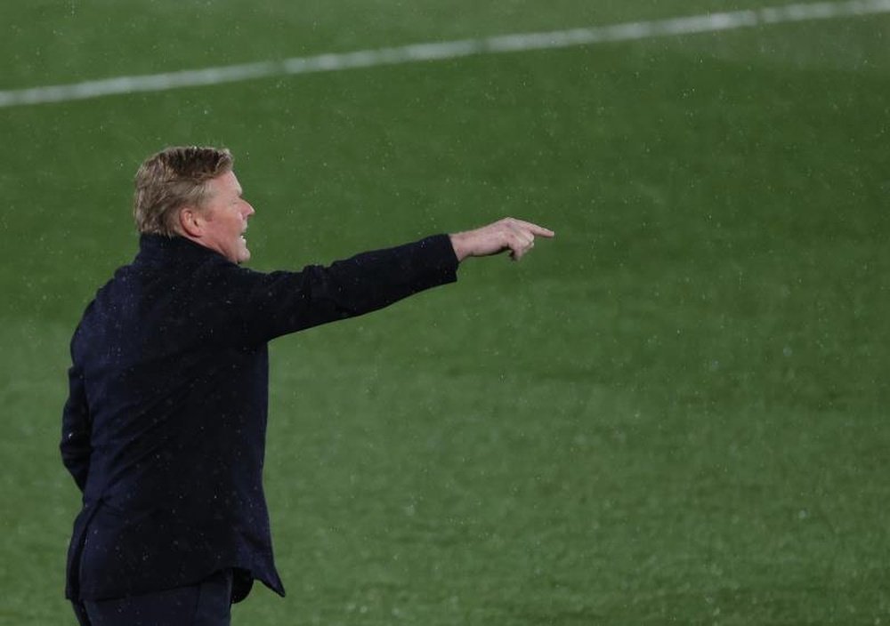 Koeman analizó ante los medios la victoria del Barça. EFE