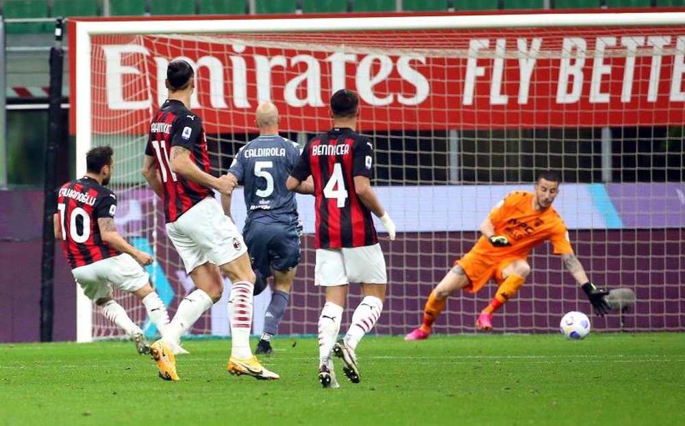 Il Milan batte il Benevento. AFP