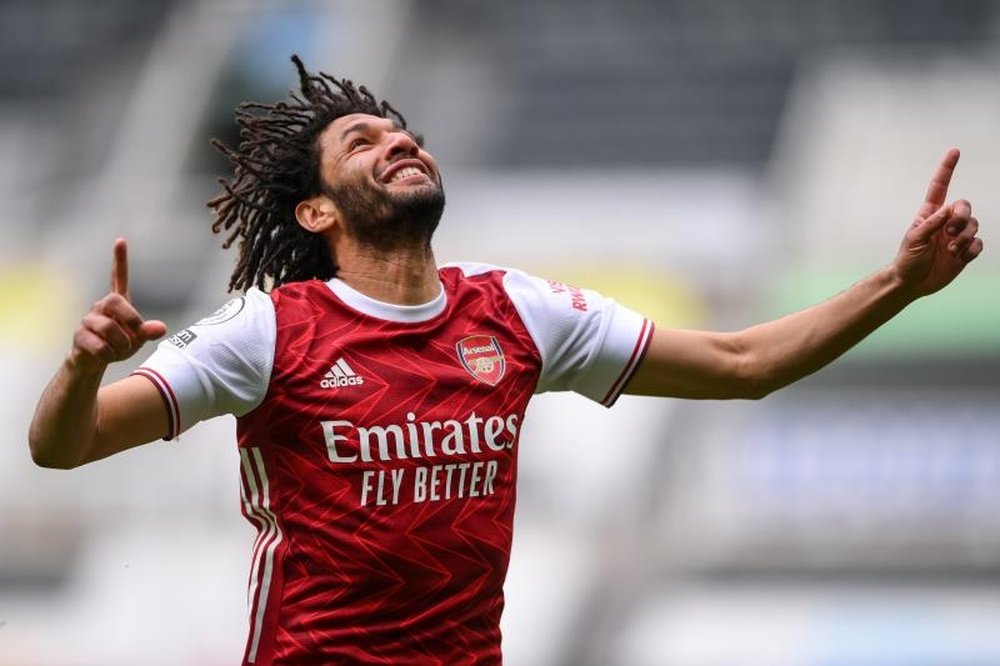 Mohamed Elneny got Arsenal's first goal in a 0-2 win at Newcastle. EFE
