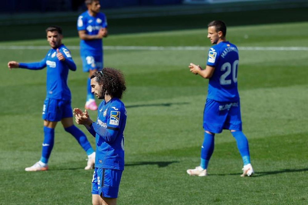 El Getafe sigue con la flecha hacia arriba. EFE