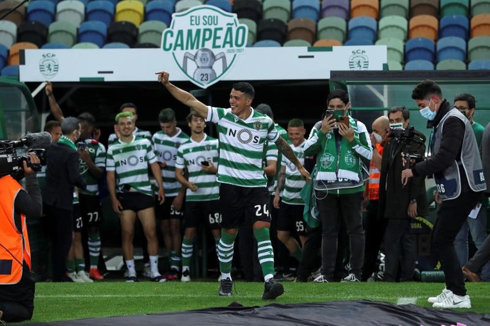 Pedro Porro, mejor defensa del mes de septiembre en Portugal. EFE