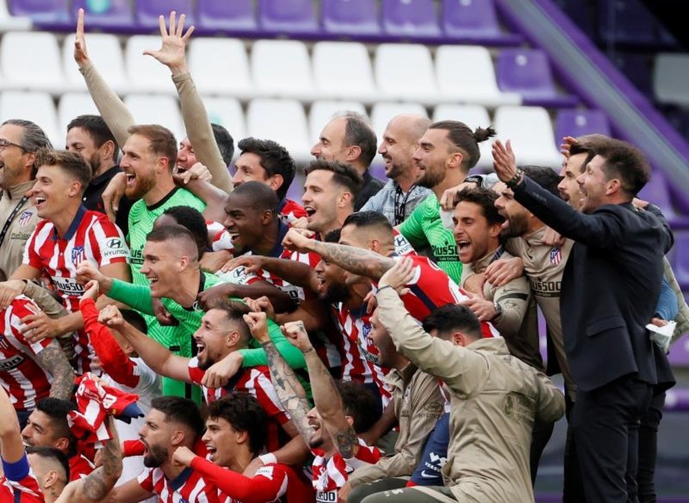 L'Atlético Madrid, champion de la Liga 2020-2021. AFP