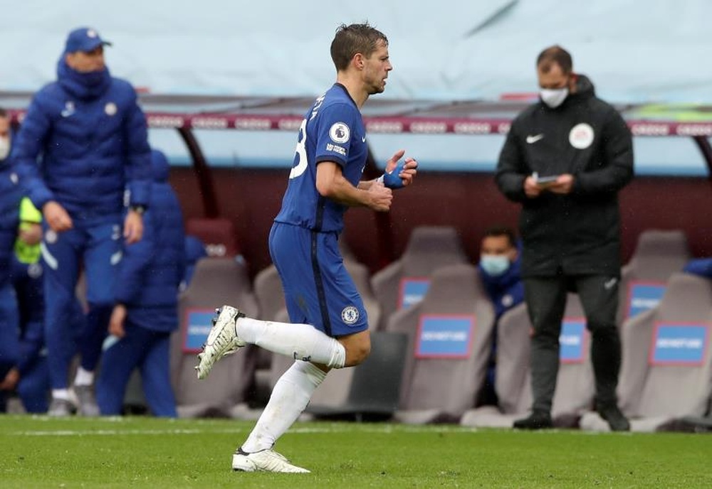 Azpilicueta, uno de los tres hombres en la enfermería 'blue'. EFE