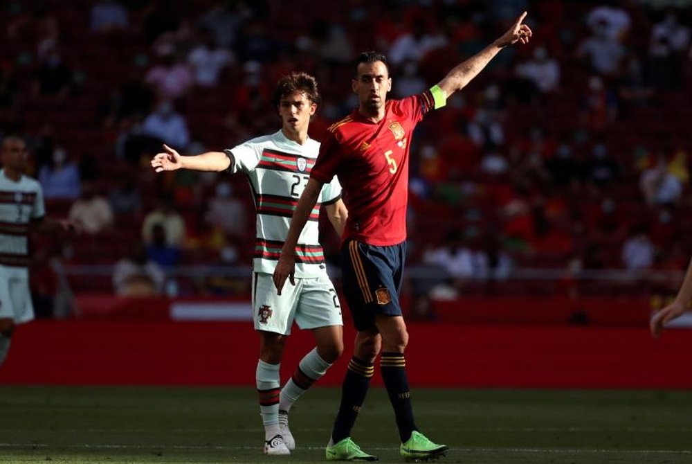 Sergio Busquets was the man of the match as Spain beat Slovakia. EFE