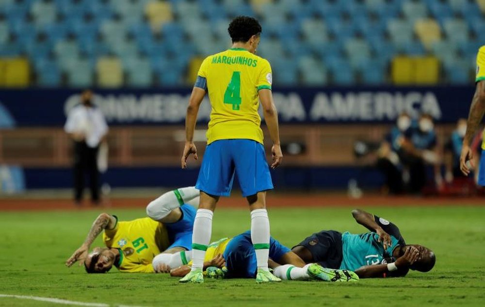 Marquinhos é desconvocado da Seleção Brasileira. AFP