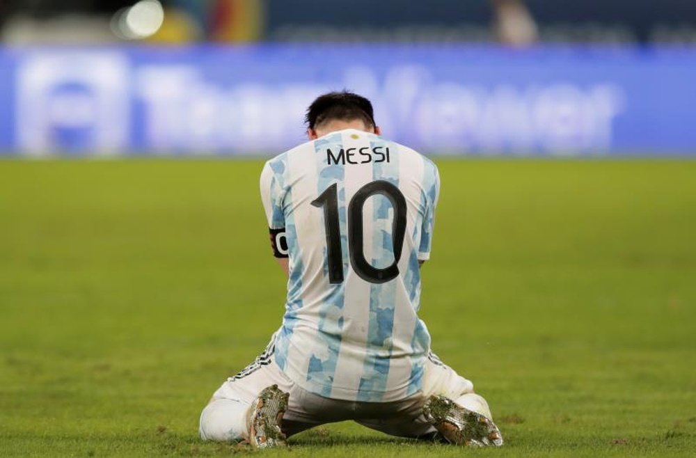 Lionel Messi won his first senior international trophy with Argentina. EFE