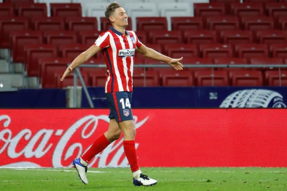 Marcos Llorente analizó la actualidad rojiblanca en 'El Larguero'. EFE