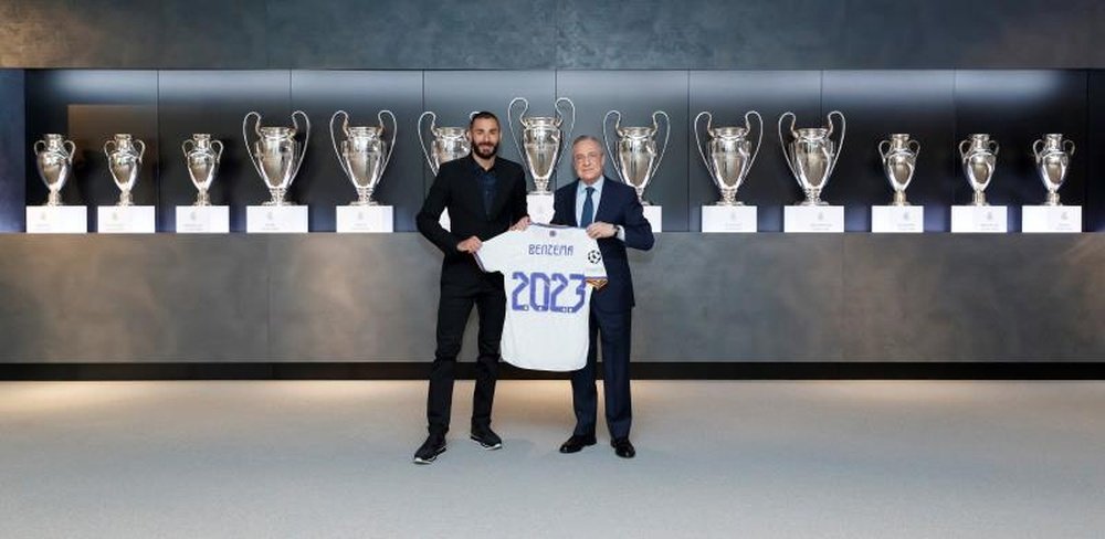 Benzema spoke to Madrid's official media channels after renewing his contract. EFE