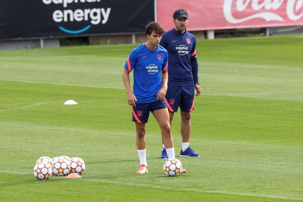 Simeone évoque un possible départ de Joao Félix. afp