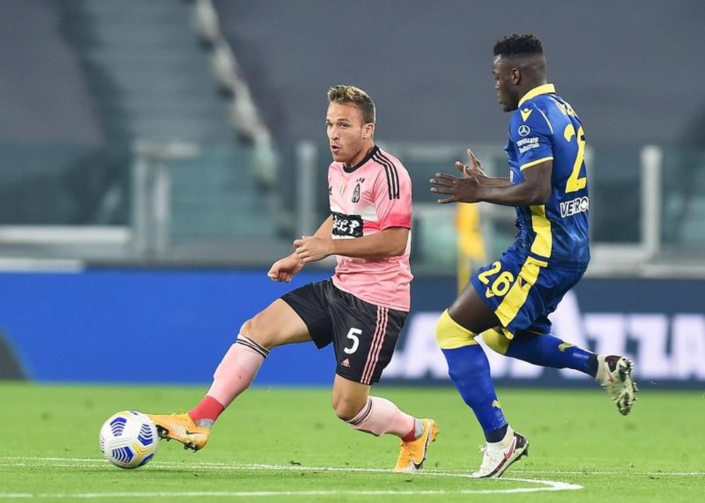 Arthur durant un match sous les couleurs de la Juventus. EFE