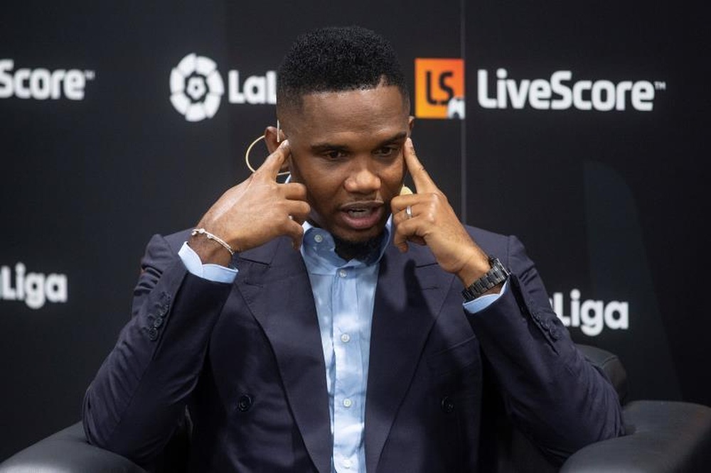 Eto'o comentou a situação do Barça.EFE
