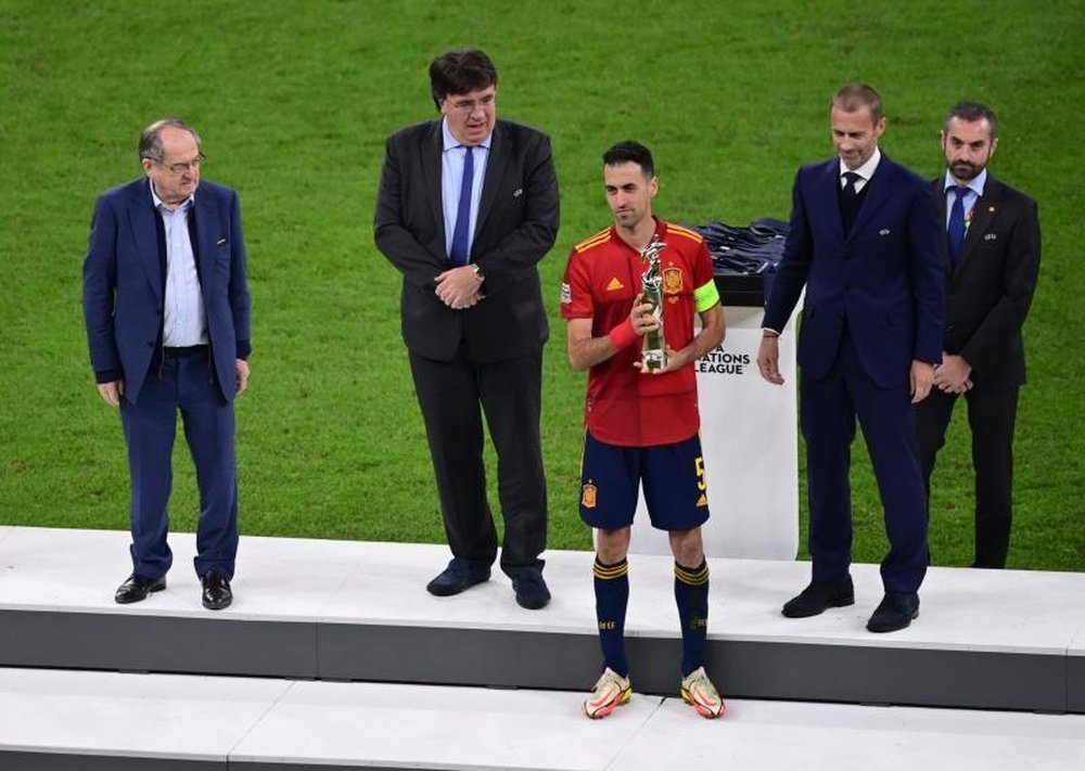 Busquets was named the best player of the Nations League. EFE