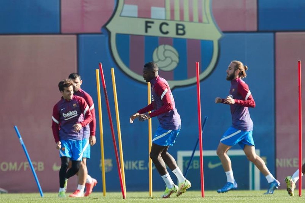 El Barcelona cambia su entrenamiento. EFE