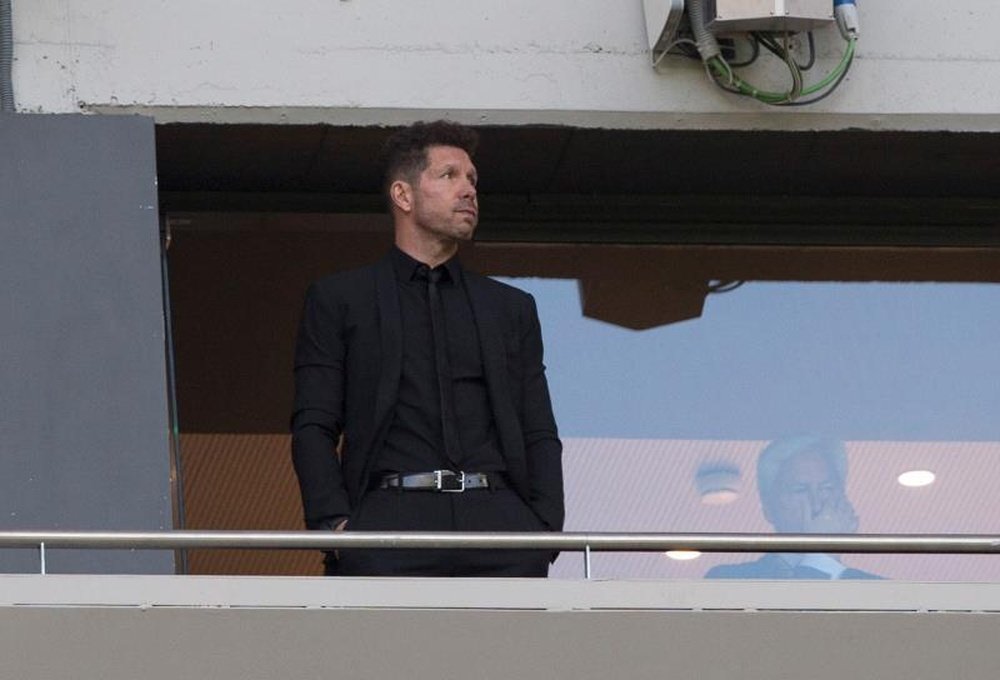 Simeone saw a positive side to watching his team's match from the VIP area. EFE