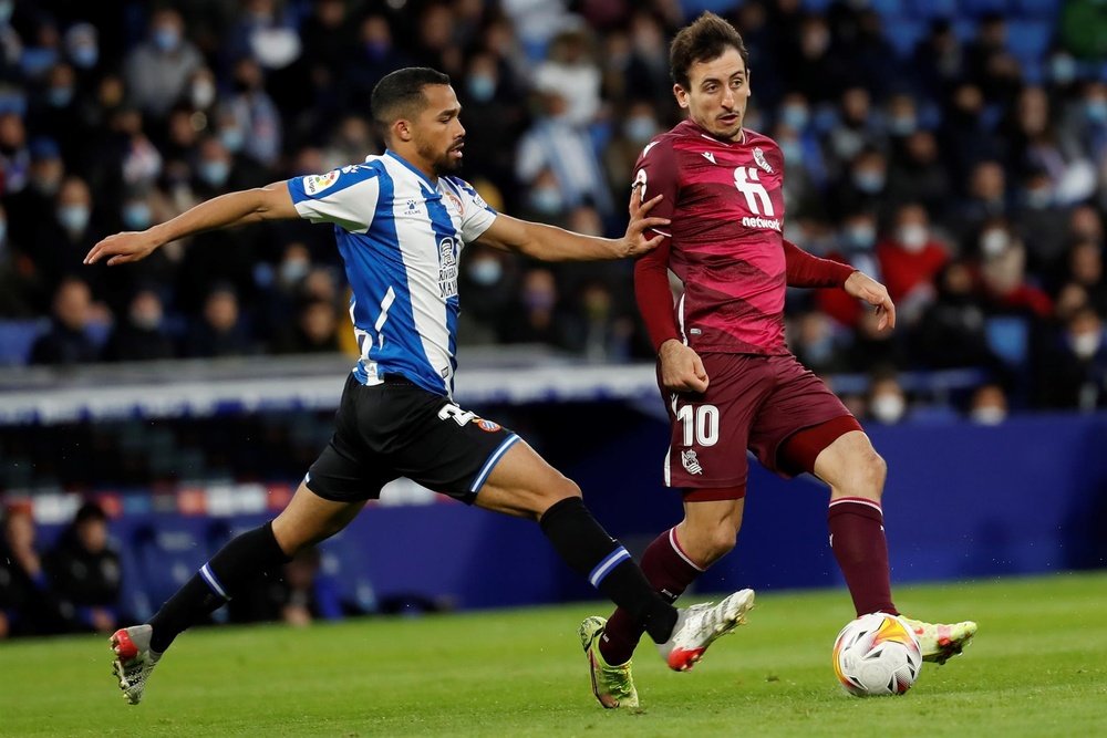 Yangel anotó el gol de la victoria ante la Real. EFE