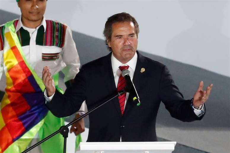 El presidente de Panam Sports, Neven Ilic, fue registrado el pasado 25 de noviembre, durante la inauguración de los Juegos Panamericanos Junior, en el estadio Pascual Guerrero, en Cali (Colombia). EFE/Ernesto Guzmán Jr.
