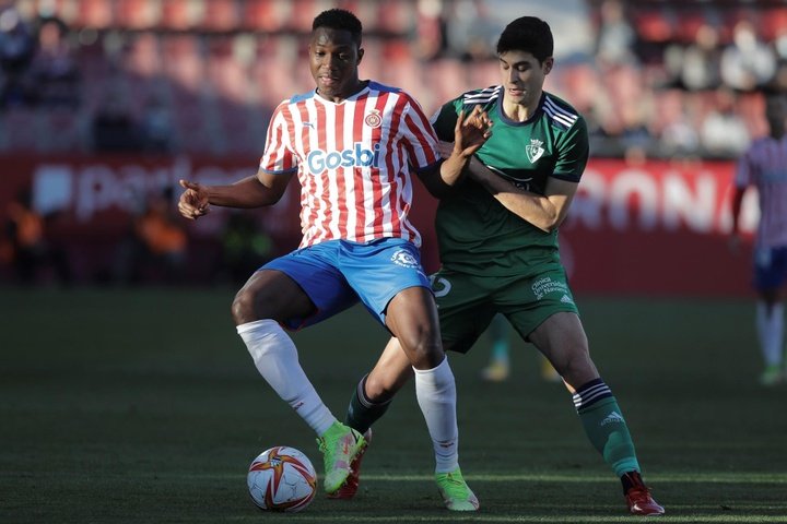 Ibrahima Kebé, baja en el Girona para la final del 'play off'