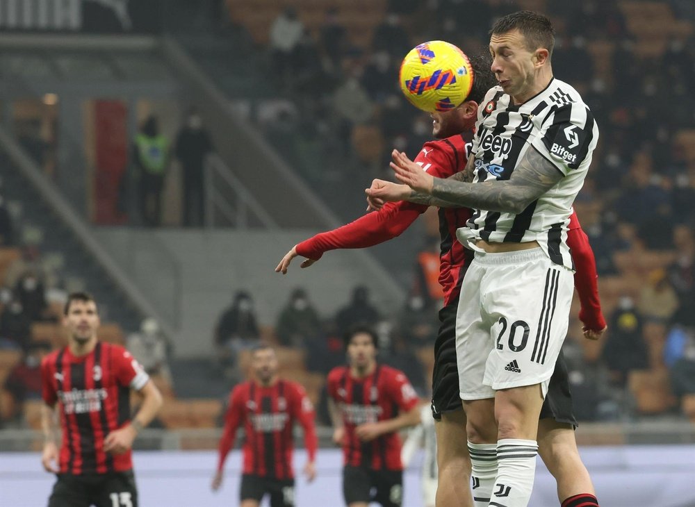 Milan e Juventus empataram em 0 a 0. EFE/EPA/MATTEO BAZZI