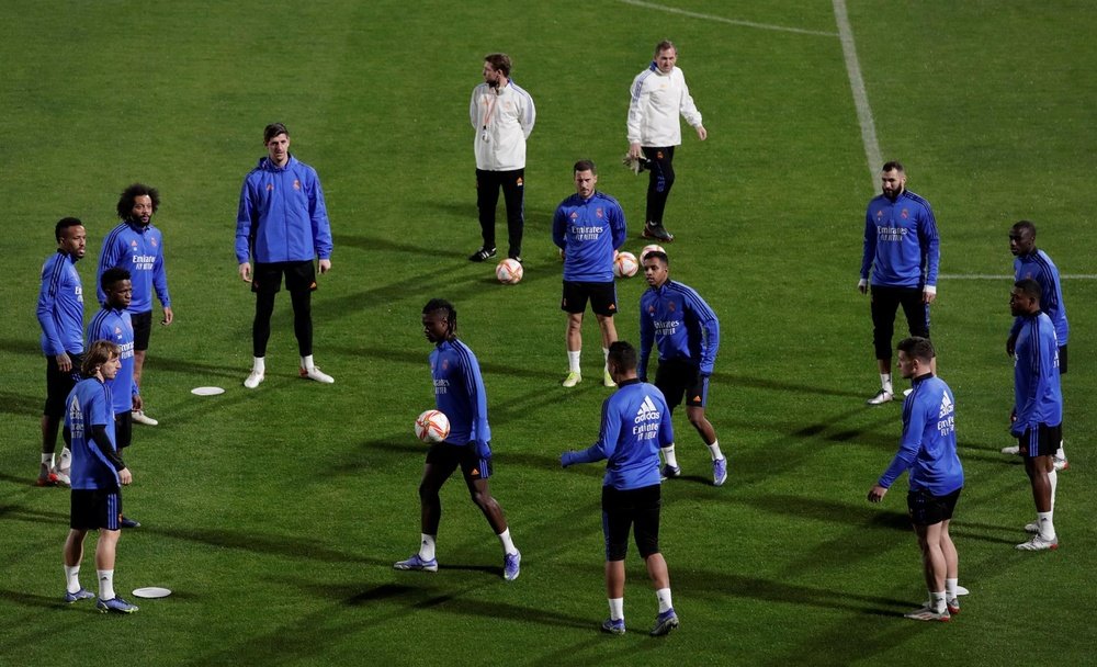 Madrid trained with an eye on Getafe. EFE