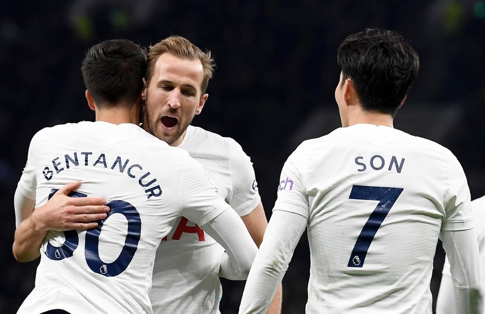 Kane celebrates in Spurs win. EFE