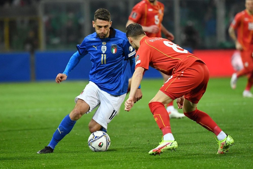 Macedonia eliminó a Italia. AFP