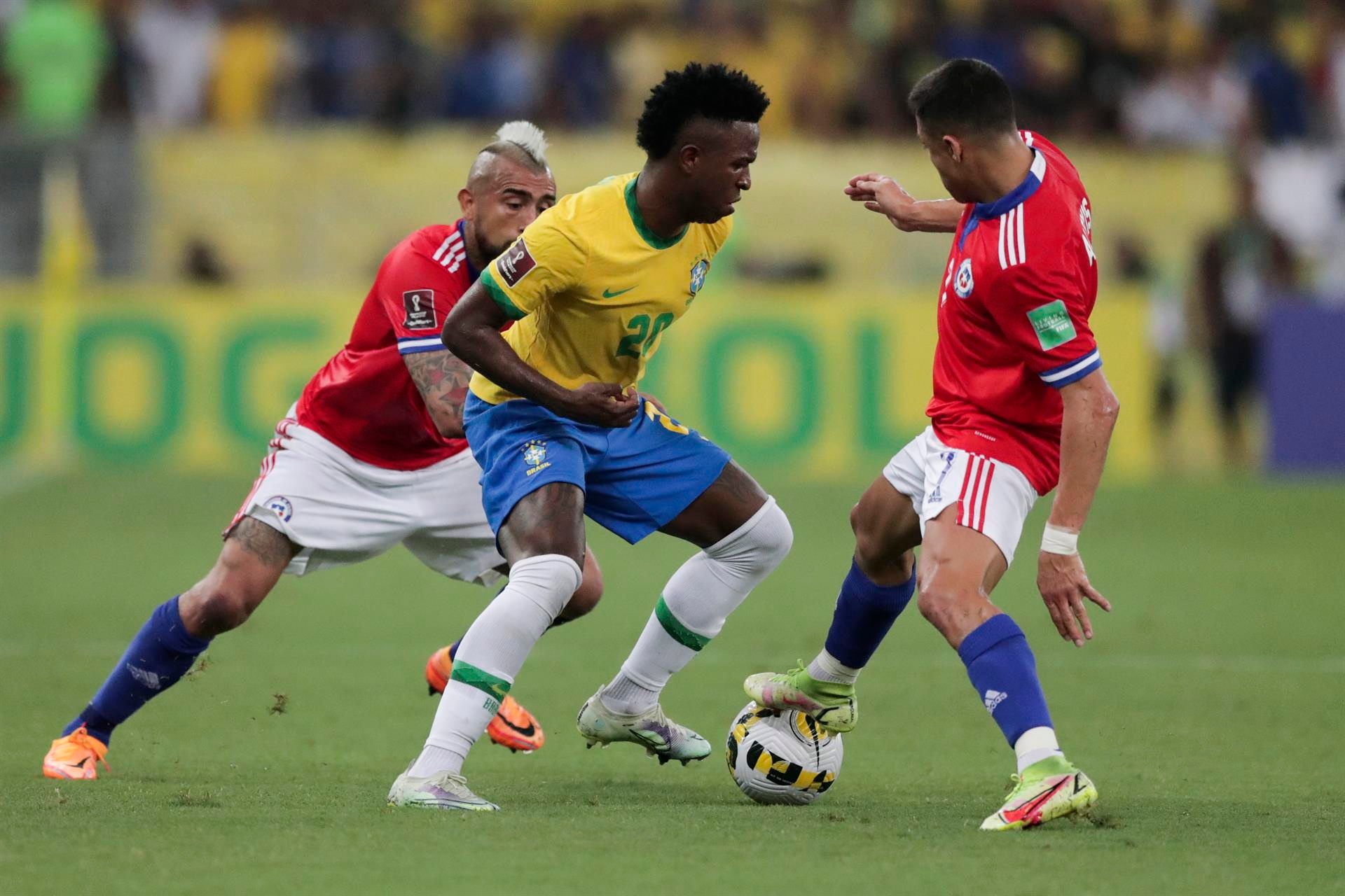 Vinicius habló tras su primer gol con Brasil. EFE