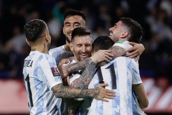 Argentina venceu a Venezuela por 3 a 0. EFE/Juan Ignacio Roncoroni