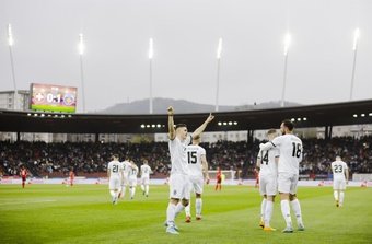 Kosovo empatou com a Suíça em 1 a 1. EFE/EPA/MICHAEL BUHOLZER