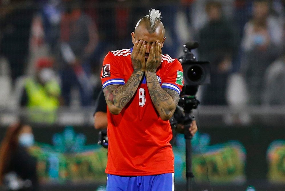 Arturo Vidal com a seleç4ao de Chile em foto de arquivo.EFE