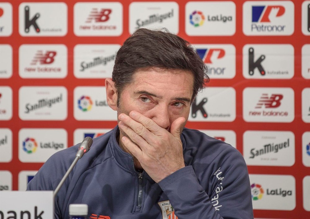 Marcelino y Bordalás hablaron en rueda de prensa. EFE