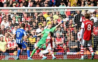 Brighton got a surprise 1-2 victory at Arsenal in the Premier League. AFP