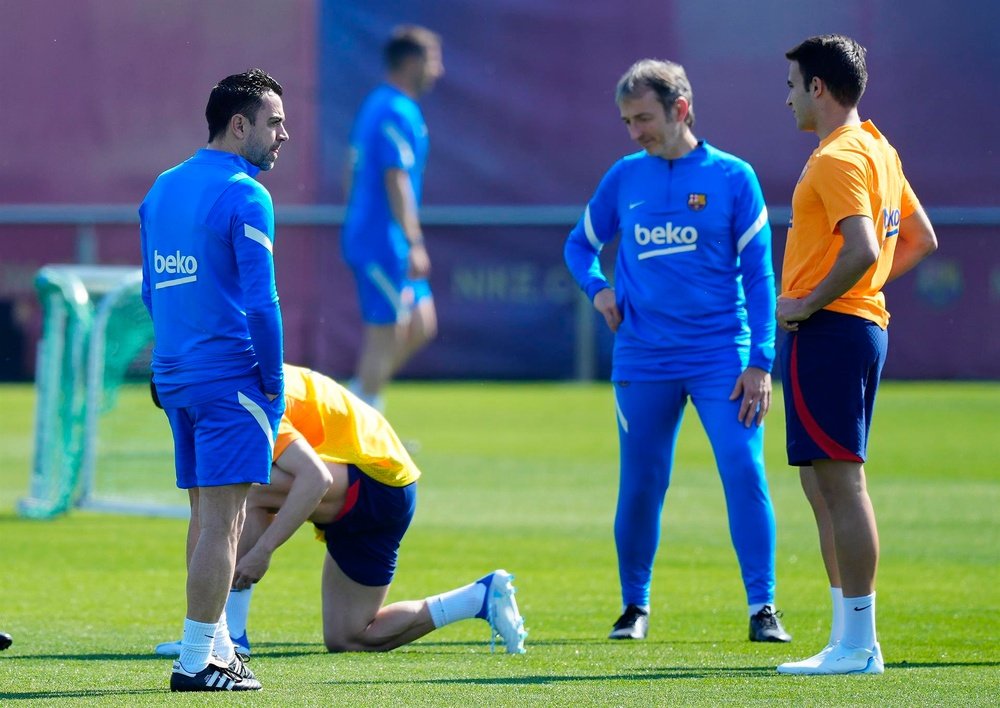 Le groupe du Barça pour affronter le Betis. EFE/ Enric Fontcuberta.