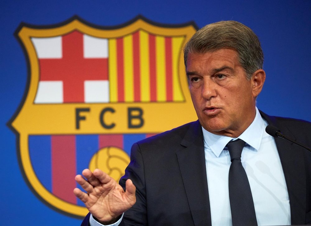 Laporta speaks about Messi. EFE